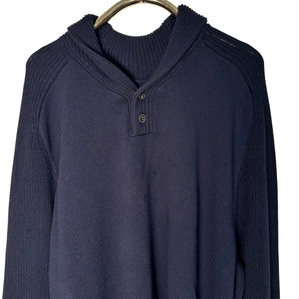 True Nation Mens 2XL Shawl Collar Pullover Sweater‎ Knitwear Cotton